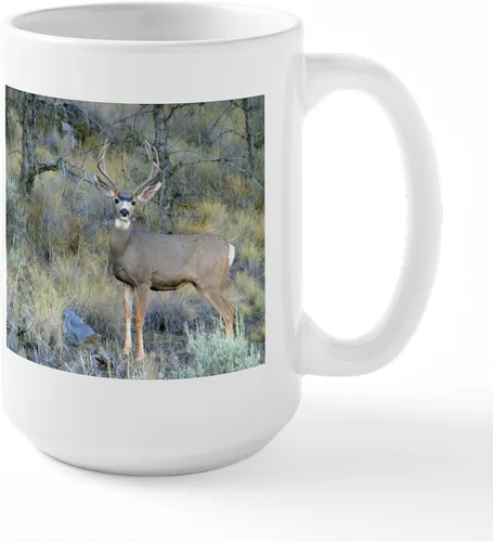 Vista 13 de CafePress Deer Season Closed Large Mug 15 oz (444 ml) Ceramic Coffee Mug
