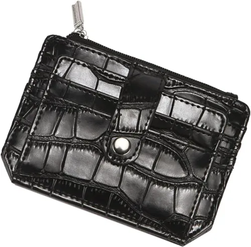 Vista 3 de TENDYCOCO Cartera de almacenamiento de crédito de Pu con cremallera, práctico nudo de moneda, versátil, tarjetas de diseño, impresiones