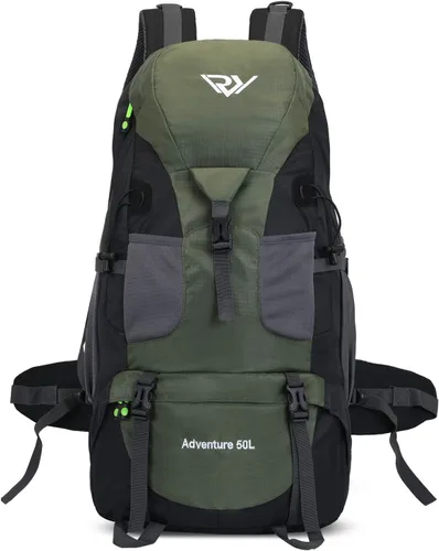 Vista 2 de Mochila de senderismo RuRu monkey de 50L, mochila ligera impermeable para camping al aire libre y viajes