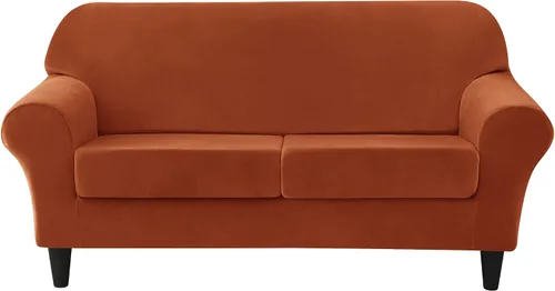 Vista 29 de Funda elástica para sofá, funda de terciopelo ultra suave, protector de muebles para mascotas y niños (beige, pequeño)