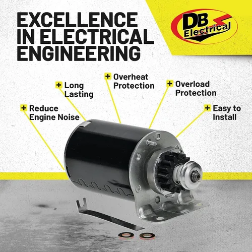 Vista 3 de DB Electrical 410-22003 Arrancador compatible con/reemplazo para Briggs & Stratton, John Deere y United Tech, motor de arranque para cortacésped