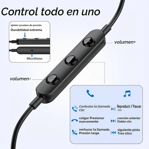 Vista 7 de Auriculares USB C para Samsung S25 S24 S23 Ultra FE S22 A55 A54 Auriculares con Cable Magnéticos Intrauditivos Tipo C con Micrófono Control