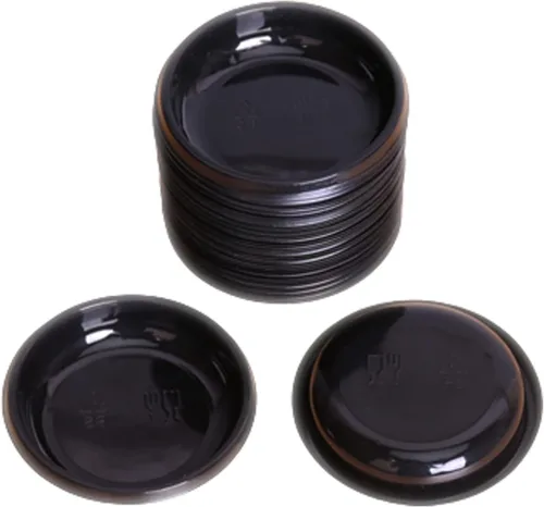 Vista 8 de Paquete de 100 platos de salsa rectangulares, mini platos desechables de postre para inmersión, platos de sopa, platos de soja, condimentos