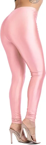 Vista 7 de TOO HOT FASHIONS Leggings elásticos para mujer, elásticos, ajustados, brillantes, neón, activos, para yoga, pilates, club, fiesta, tiro alto