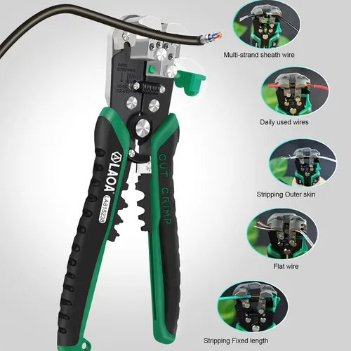 Vista 3 de LAOA Herramienta pelacables automática, pelacables autoajustable y engarzadora, cortador de alambre eléctrico 8-26 AWG para electricistas