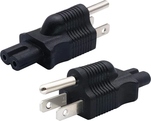 Vista 10 de Adaptador de CA IEC 320 C14 a C5, 10A 125V IEC 3Pole Macho a Mickey Mouse Adaptador de corriente hembra de 3 polos, convertidor de CA C5 a C14