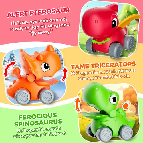 Vista 5 de Juego de tren para niños pequeños con vapor, música, luces y 3 autos de Verde