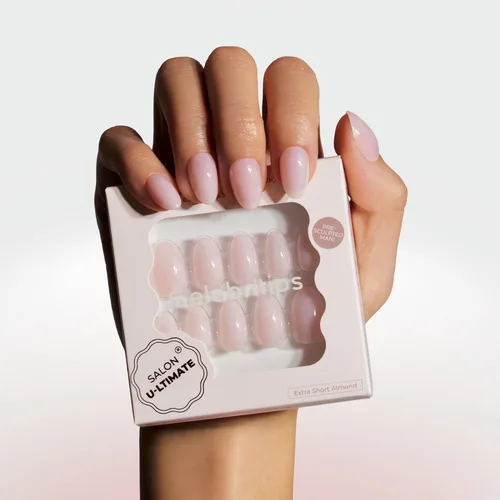 Vista 12 de Celebritips Uñas postizas a presión - Salon U-ltimate™ Bailarina, Uñas de almendra extra cortas, reutilizables 16 tamaños - Kit de 32 uñas