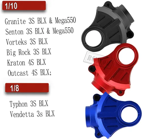 Vista 2 de Upgrades Part for 1/10 Arrma Big Rock/Granite/Vorteks/Senton 3S BLX & Mega550,1/10 Outcast/Kraton 4S BLX 4WD, 1/8 Typhon/Vendetta 3S BLX & Mega550
