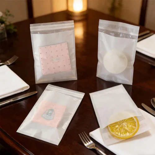 Vista 4 de Bolsas de galletas de papel de 5 x 7 pulgadas para recuerdos de fiesta