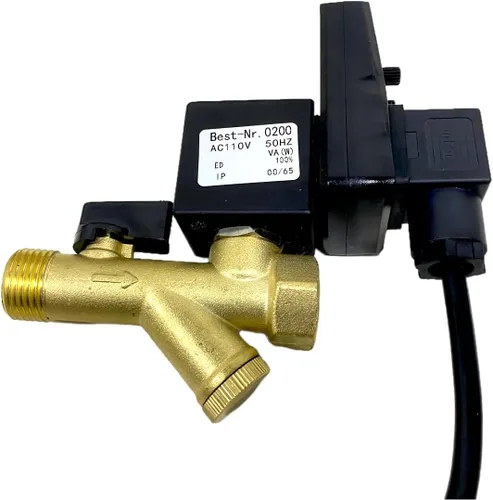 Vista 3 de Válvula de drenaje automática electrónica G1/2" 1,6 MPa, drenador automático para tanque de aire o secador de aire, CA 110V 50Hz con enchufe de EE.