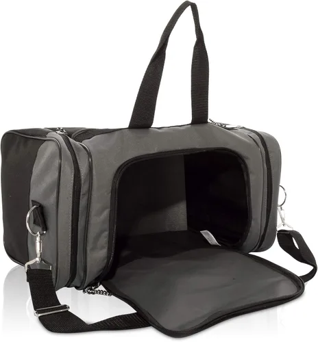 Vista 6 de Bolsa de lona, de DALIX, para el gimnasio, para viajar, 17 pulgadas