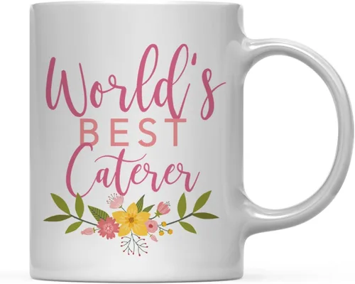 Vista 56 de Andaz Press Taza de café de 11 oz, regalo de broma de la mejor abbuela del mundo, diseño floral, paquete de 1