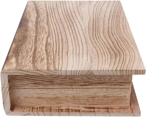 Vista 4 de Caja de madera con cierre con bisagras, caja de almacenamiento de joyas, organizador de artículos diversos