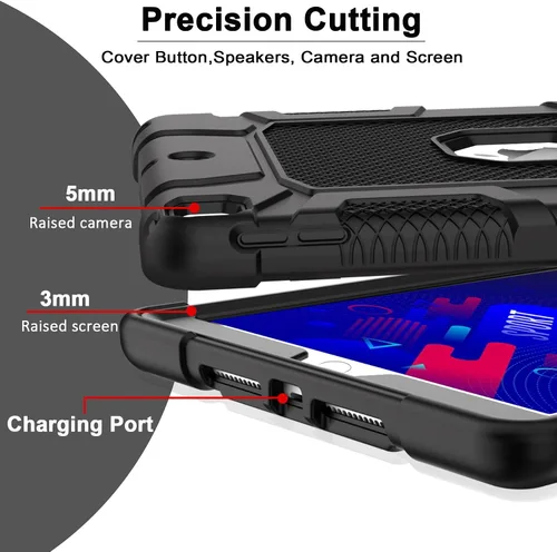 Vista 6 de Funda para iPad de 7ª/8ª generación, funda para iPad 10.2, híbrida, resistente, a prueba de golpes, funda de protección contra caídas construida