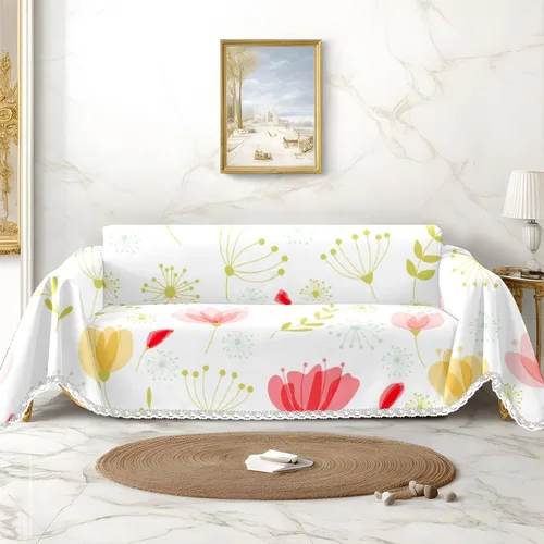 Vista 15 de Funda de sofá con estampado floral, fundas de sofá para sillón, funda resistente a las manchas, protector universal de muebles
