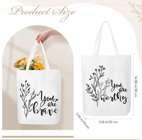 Vista 3 de Sieral 10 piezas de regalos inspiradores para mujeres, regalos de bolsa de lona con cremallera, regalo de agradecimiento para mujeres, regalo