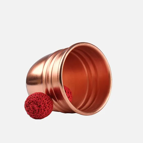 Vista 4 de Enjoyer Taza de corte (cobre, diámetro 2.8 in) - Trucos de magia Copa y bolas Trucos mágicos de bola mágica de cerca de accesorios mágicos