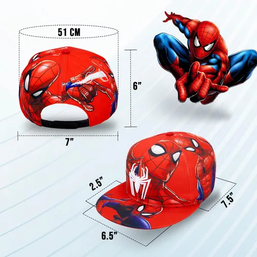 Vista 3 de Marvel Comics - Disfraz de Spiderman para hombre, bordadoimpreso, gorra de béisbol