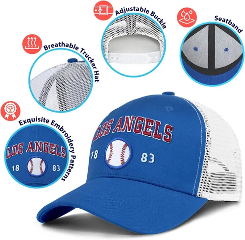 Vista 5 de City Trucker - Gorra de béisbol bordada, gorra de malla ajustable para hombres y mujeres