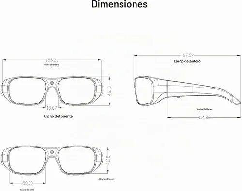 Vista 8 de OHO 4K Sports Smart Glasses con cámara, gafas de sol polarizadas UV400