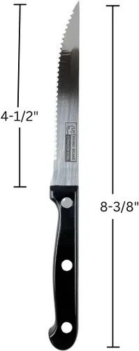 Vista 2 de ToolUSA KITCHEN DIVA - Paquete de 2 cuchillos de carne dentados de 8.5 pulgadas Construcción de acero inoxidable Cuchillas dentadas afiladas