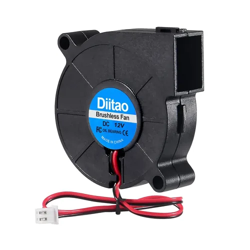 Vista 2 de Ventilador de ventilador de enfriamiento 5015 DC 12V Ventiladores de enfriamiento sin escobillas 1.969x1.969x0.591 in 2 PIN para impresora 3D