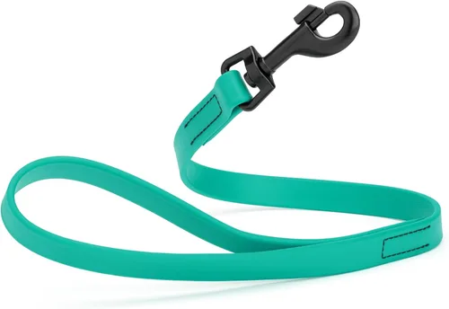 Vista 45 de Dogline Biothane - Correa impermeable para perro, tejido de nailon con revestimiento fuerte, con herrajes negros, a prueba de olores, fácil