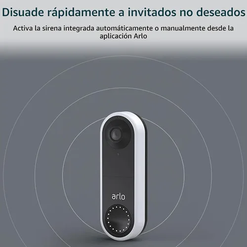 Vista 7 de Timbre con video Arlo Essential con cable - Video HD, vista de 180°, visión nocturna, audio de 2 vías, instalación DIY (se requiere cableado)