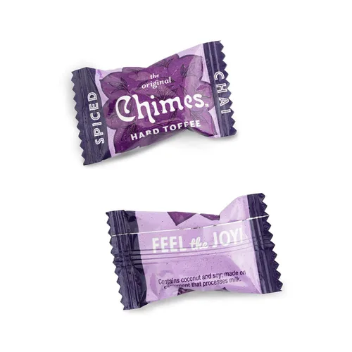 Vista 3 de Chimes Caramelos duros de caramelo Chai con especias de coco (paquete de 2)