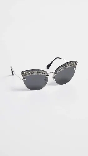 Vista 4 de Miu Miu SMU58T SMU58T MPG5S0 - Gafas de sol para mujer 2559in color plateado