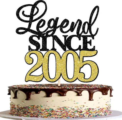 Vista 20 de Rsstarxi 1 paquete de decoración de pastel con purpurina de leyenda desde 2012 para decoración de tarta de cumpleaños 13 años para decoración