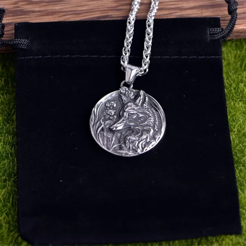 Vista 5 de Collar vikingo nórdico para hombre, brújula vegvisir, collar original de talismán, 1 ud