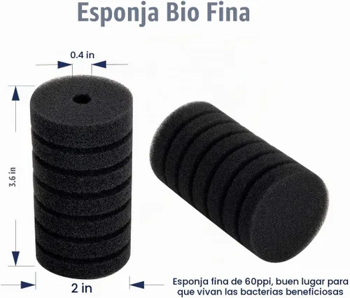 Vista 4 de hygger Filtro de esponja individual para acuario para pecera pequeña de 5-15 galones