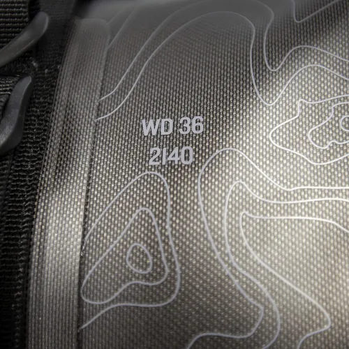 Vista 4 de Dagger On-Tap Dry Bag Duffel Bolsa seca para kayak con anillos de amarre Cremallera impermeable y correas de compresión, gris oscuro, 30L
