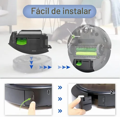 Vista 4 de Caja de repuesto para iRobot Roomba i3 i3+ i4 i4+ i6 i6+ i7 i7+ i8 i8+ E5 E6 E7 J7 para aspiradoras con eliminación automática de suciedad