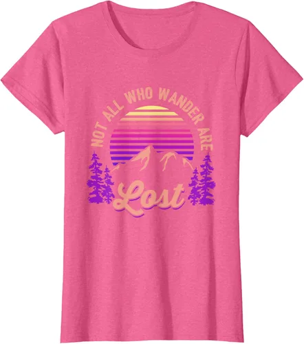 Vista 95 de Not All Who Wander Are Lost Vintage Mountains - Camiseta de senderismo, Negro, S
