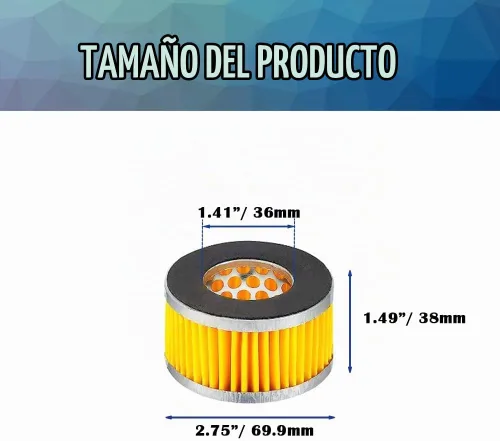 Vista 2 de 4 piezas de elementos de filtro de admisión de papel para compresor de aire tipo pistón Elementos de filtro de repuesto para compresor de aire