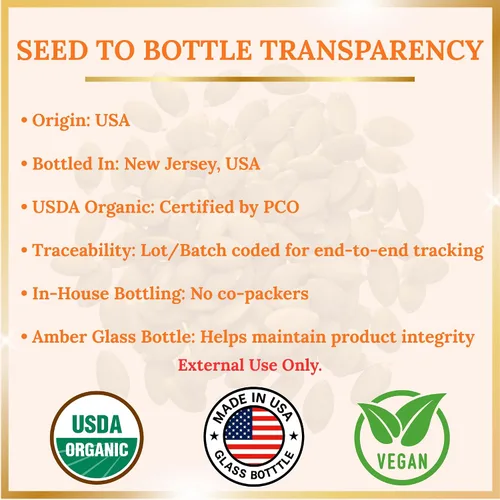 Vista 7 de Aceite de semilla de calabaza, cultivado en Estados Unidos, aceite