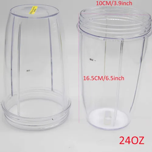 Vista 2 de Vaso de repuesto de 24 onzas, paquete de 2, piezas de repuesto de 24 onzas para mezclador Nutri 600w 900w