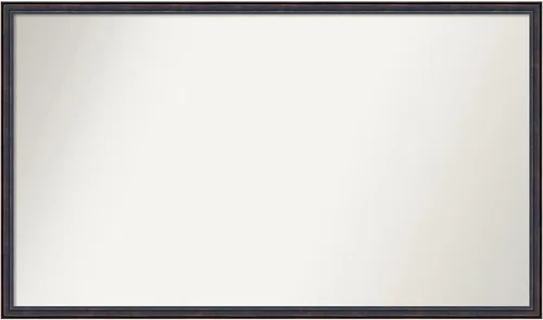 Vista 55 de Amanti Art Espejo de baño de bronce para sobre el fregadero, 25 x 26 pulgadas, espejo rectangular de bronce oscuro, marco de madera tradicional