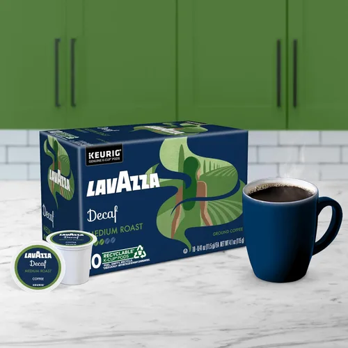 Vista 6 de Lavazza Classico - Tazas K de café descafeinado para Keurig Brewer, tostado medio, caja de 10 unidades, sabor rico y con cuerpo que ofrece un aroma