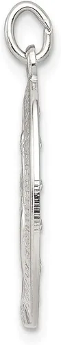 Vista 2 de Diamond2Deal Colgante de medalla milagrosa de plata de ley 925, joyería fina para mujer (L- 0.945 in W- 0.512 in), Plata esterlina
