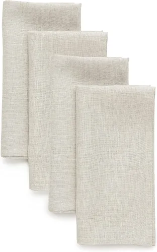 Vista 40 de Solino Home Athena - Juego de 4 manteles individuales cuadrados de lino natural claro de 14 x 14 pulgadas, manteles individuales 100 % lino puro