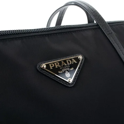 Vista 6 de Prada 1BG189 de nylon negro para mujer