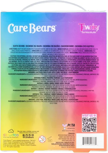 Vista 9 de Care Bears Paquete de 6 Bombas de Baño con Aroma a Chicle - Edades 3+ Bombas de Baño Moldeadas de Personajes – Colores Divertidos y Brillantes