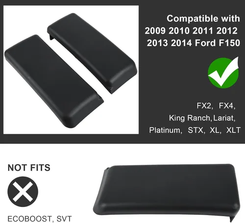 Vista 2 de Repuesto para protector de parachoques delantero, almohadillas, tapas, insertos de cubierta de extremo 2009-2014 F150 F-150 9L3Z17E810B lado