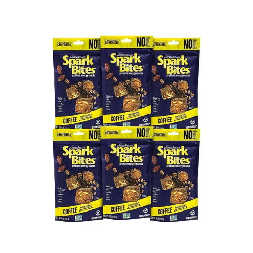 Vista 6 de SPARK BITES - Bocadillo energético saludable vegano sin alérgenos con chispas de chocolate (paquete de 6), una liberación constante de energía