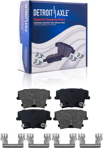 Vista 120 de Detroit Axle - Pastillas de Freno Delantero para Nissan Altima Maxima Sentra 350Z Cube Juke Versa INFINITI G35 I30 I35 Suzuki SX4 Crossover