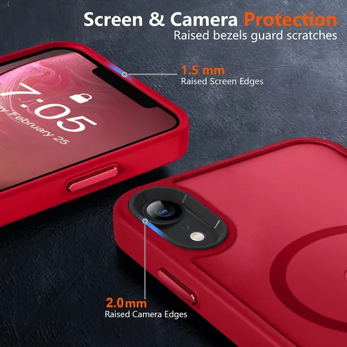 Vista 531 de MOCCA - Funda magnética resistente para iPhone XR de 6.1 pulgadas, compatible con MagSafe, funda con protección contra caídas de grado militar